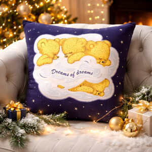 3 Teddies Glow Pillow