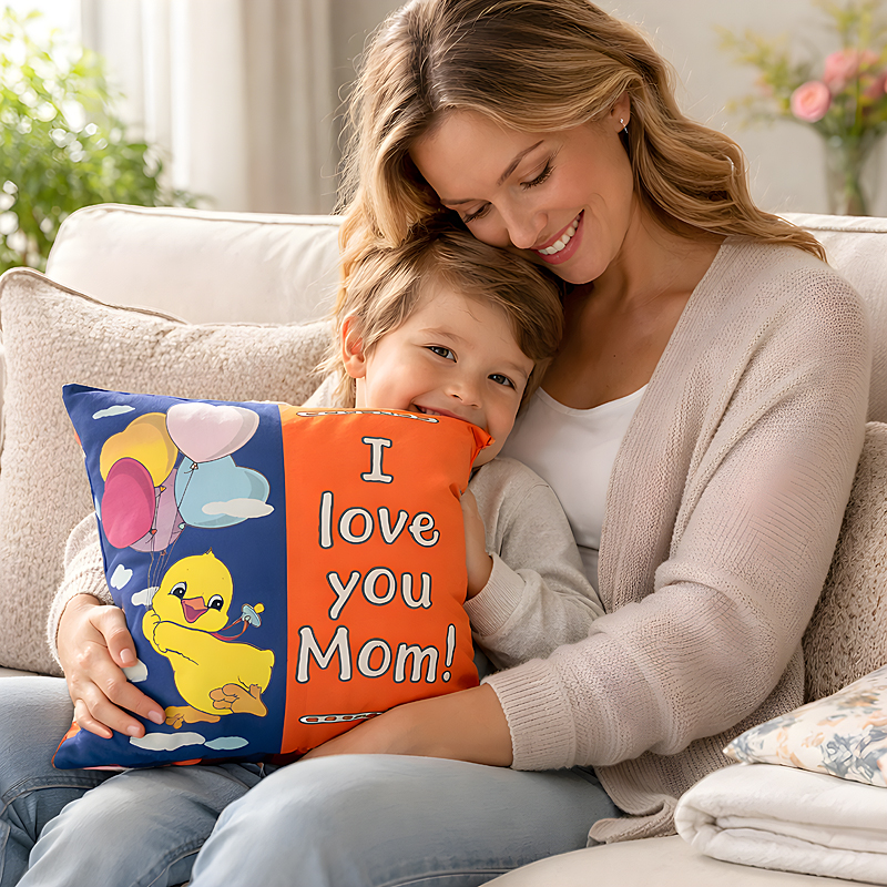 Love You Mom Glow Pillow