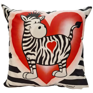 Zebra in Love Glow Pillow