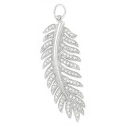 Feather Sterling Silver Pendant with 20" silver chain