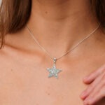 Star Pendant Sterling Silver - 20" Necklace