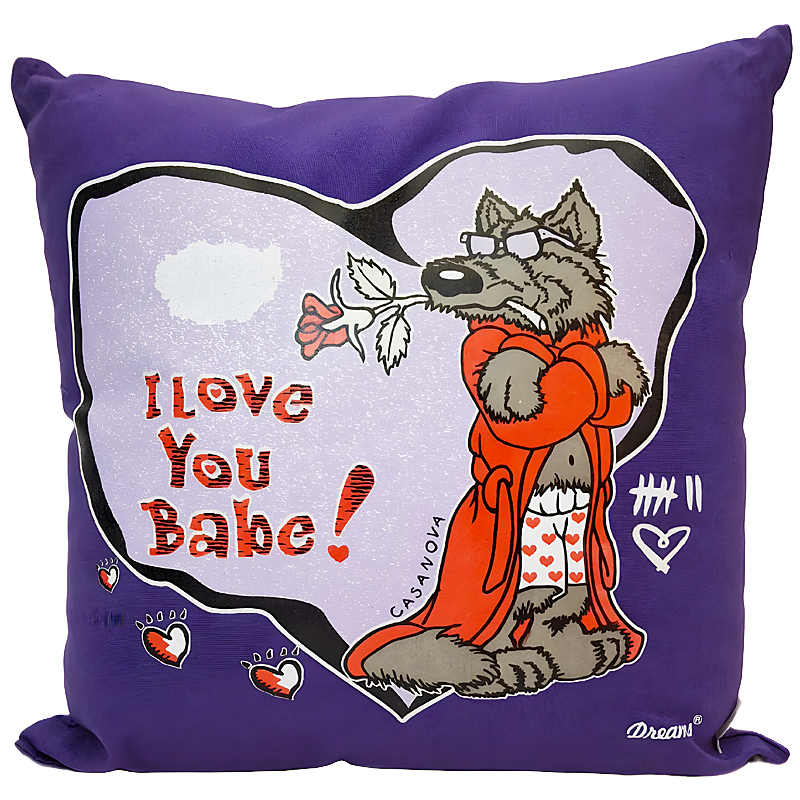 Charming Wolf - I Love You Babe Pillow