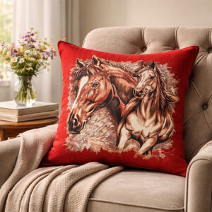 Beautiful Horses Glow Pillow