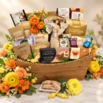 Stars in the sky Sympathy gift basket with angel