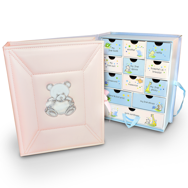 Keepsake Box for Baby's First Milestones New BabyGourmet Gift Basket