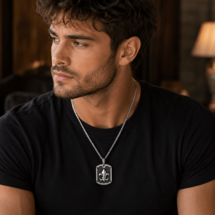 Fleur-de-Lis Pendant with Chain