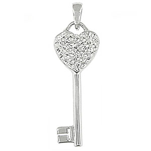 Key Of My Heart Silver Pendant With 20″ Chain
