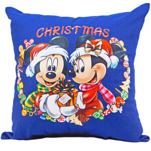 Mickey and Minnie Christmas pillow