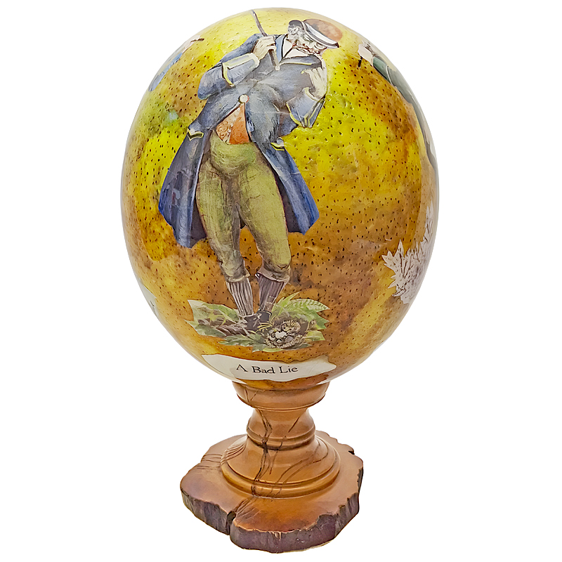 Golfer Tricks Ostrich Egg - 1 piece left - Image 4