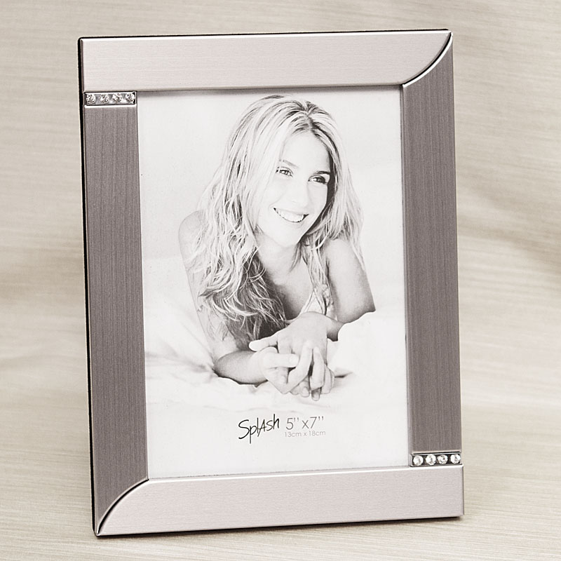 Epoxy Silver Plated With Crystals Frame