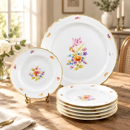 Alba Regia Cake Set Hand Painted - 21 Carat Gold Accent