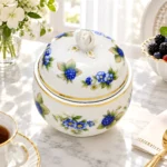 Blackberry Tea Set, sugar dish Fine Porcelain Hollohaza
