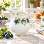 Blackberry Tea Set, creamer Fine Porcelain Hollohaza