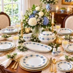 Blackberry design dinner set by Hollohaza, Hungary
