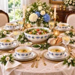 Blackberry salad or soup bowl set, Hollohaza, Hungary
