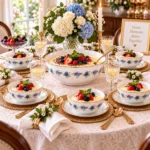 Blackberry dessert bowl set, Hollohaza, Hungary