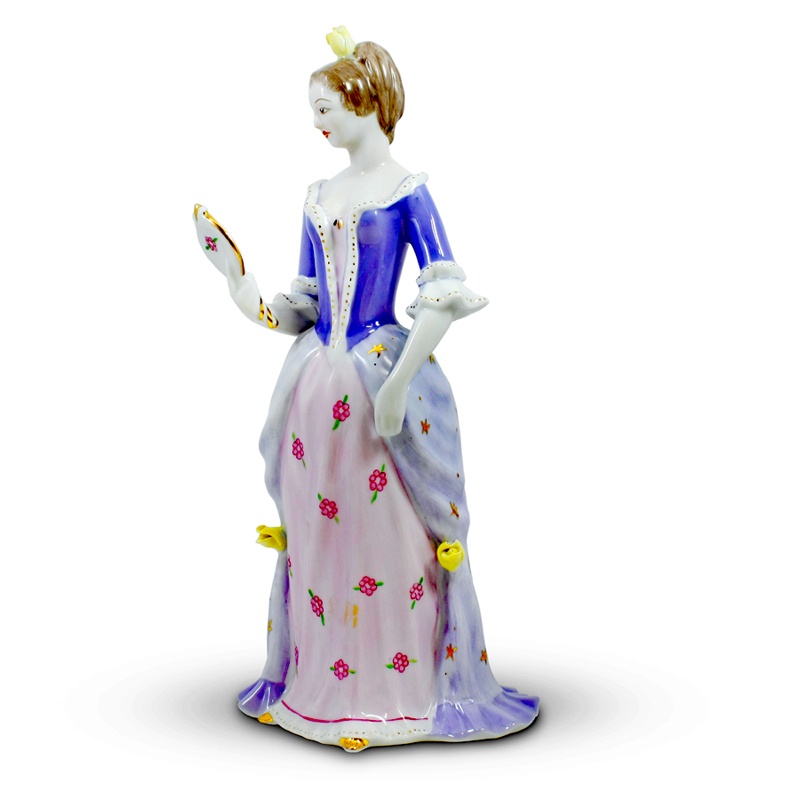 Lady with Mirror Porcelain Figurine