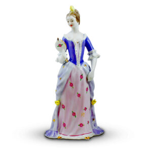 Lady with Mirror Porcelain Figurine