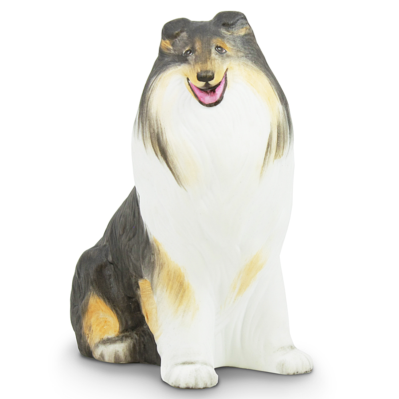 Collie Sitting Porcelain Figurine