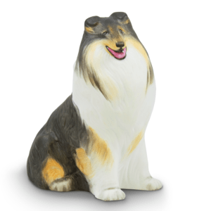 Collie Sitting Porcelain Figurine