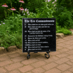 10 Commandments Granite Stone Plaque