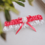 Bridal Garter - Coral