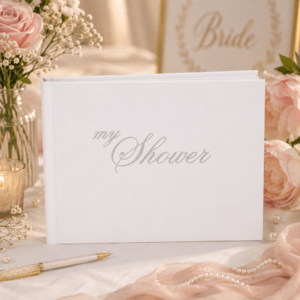 Bridal Shower Guest Book - White