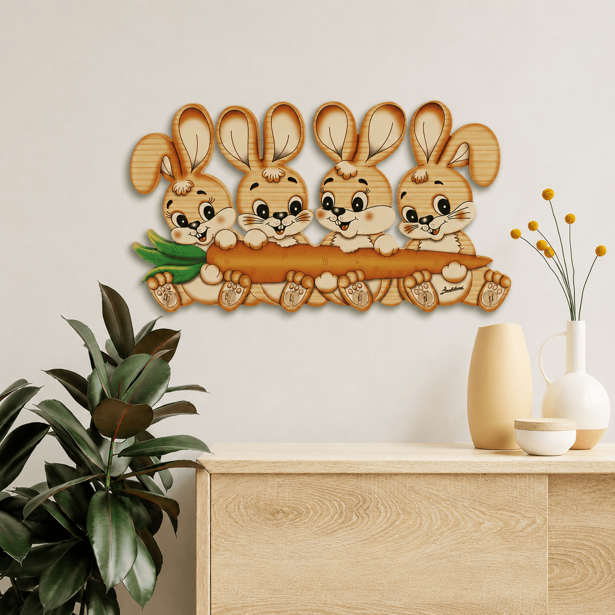 Bunny Family Wall Decor Bunny Family Wall Decor - Image 1