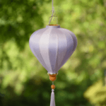 Oriental Fabric Lantern 2 pc set - Lilac