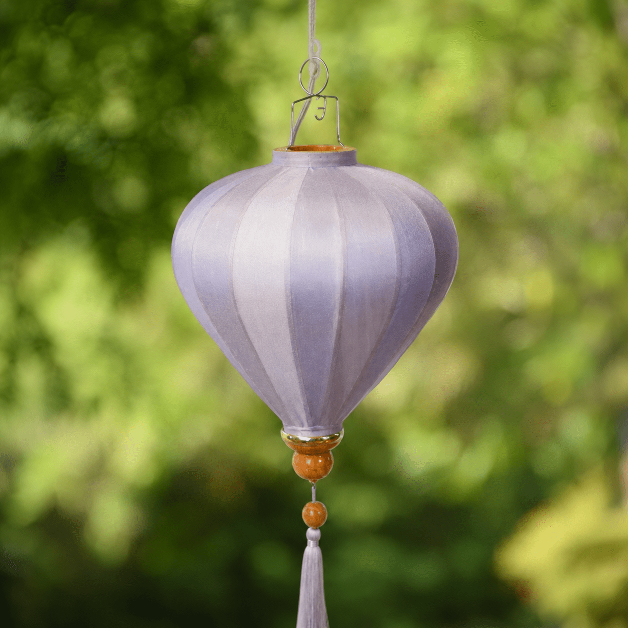 Oriental Fabric Lantern 2 pc set – Lilac Oriental Fabric Lantern 2 pc set - Lilac - Image 1