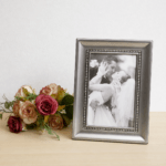 Pewter Beaded Table Frame - Home Accents Canada