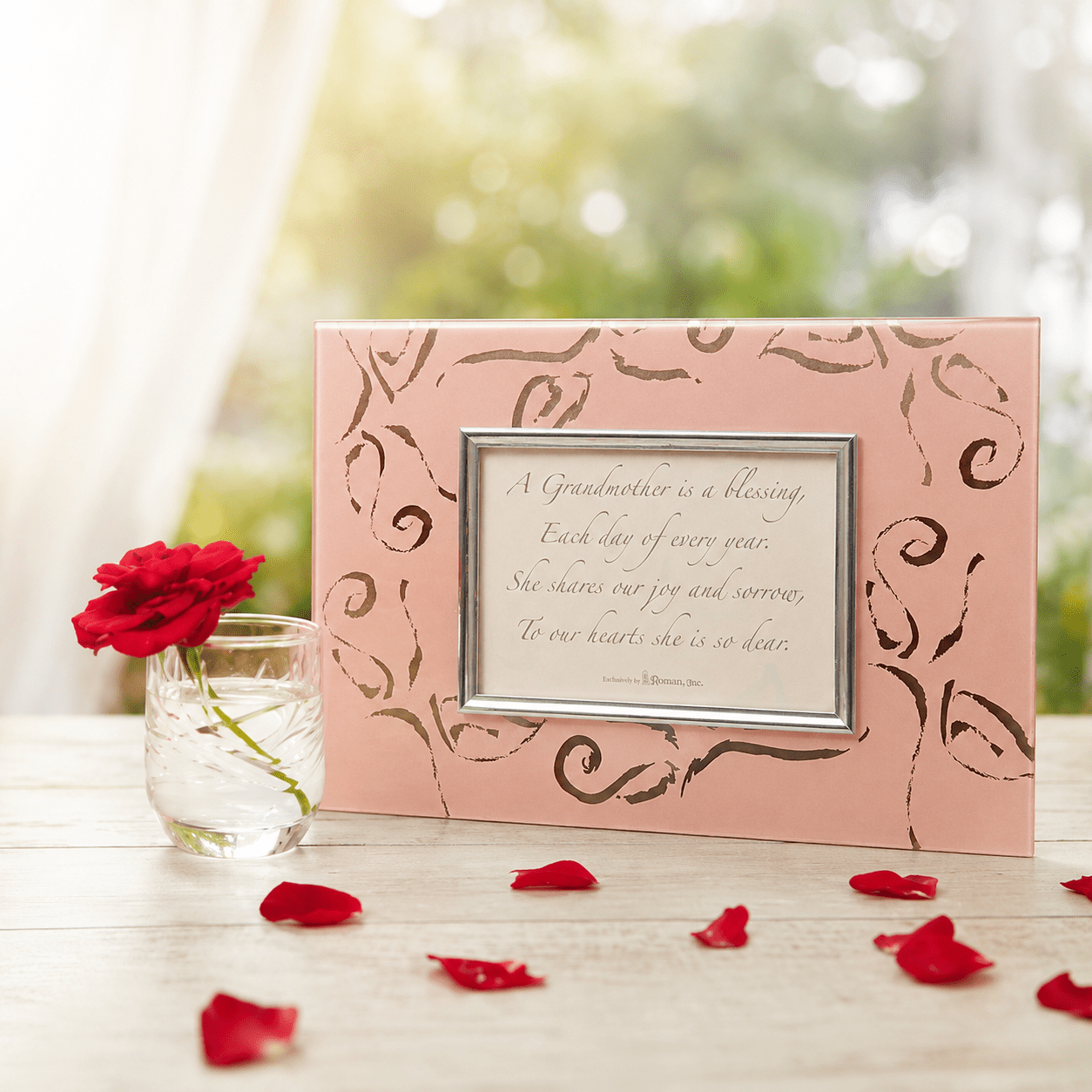 Pink Swirls Glass Frame Pink Swirls Glass Frame - Image 1
