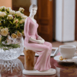 Reading Lady Porcelain Figurine