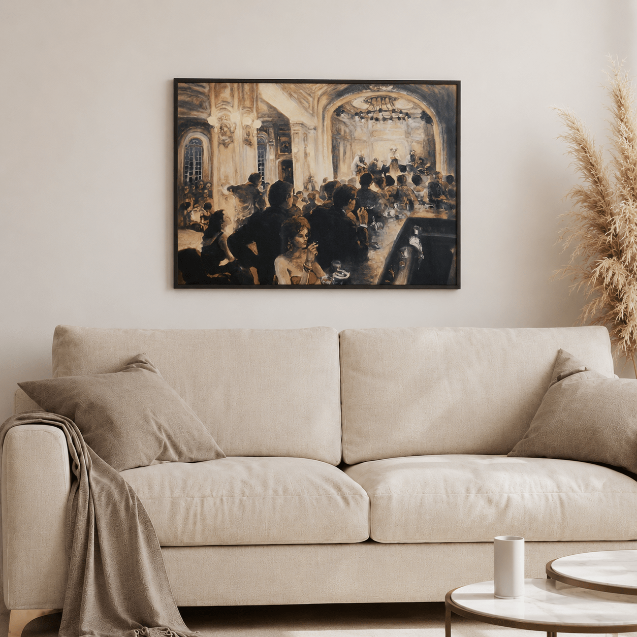 Salon Wall Art – Salon Scene – Frameless Salon Wall Art - Salon Scene - Frameless - Image 1