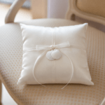 Seashell Design Ivory Wedding Ring Bearer Pillow