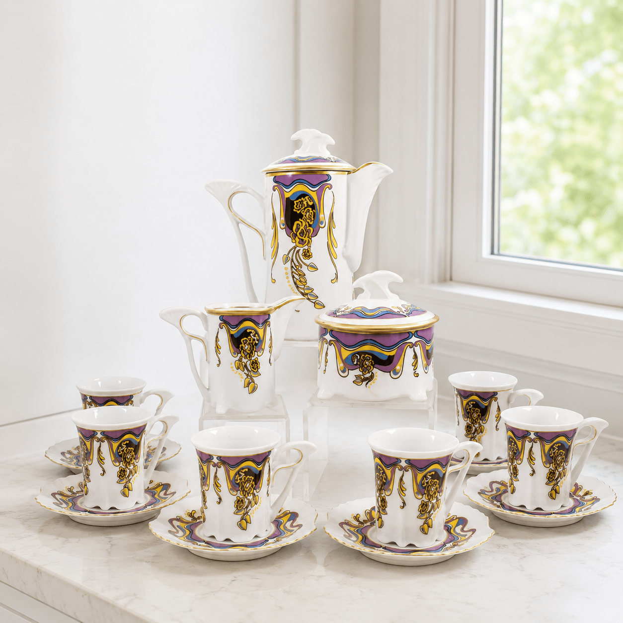 Secessio Mocha Set – 21 Carat Gold Accent Secessio Mocha Set – 21 Carat Gold Accent - Image 1
