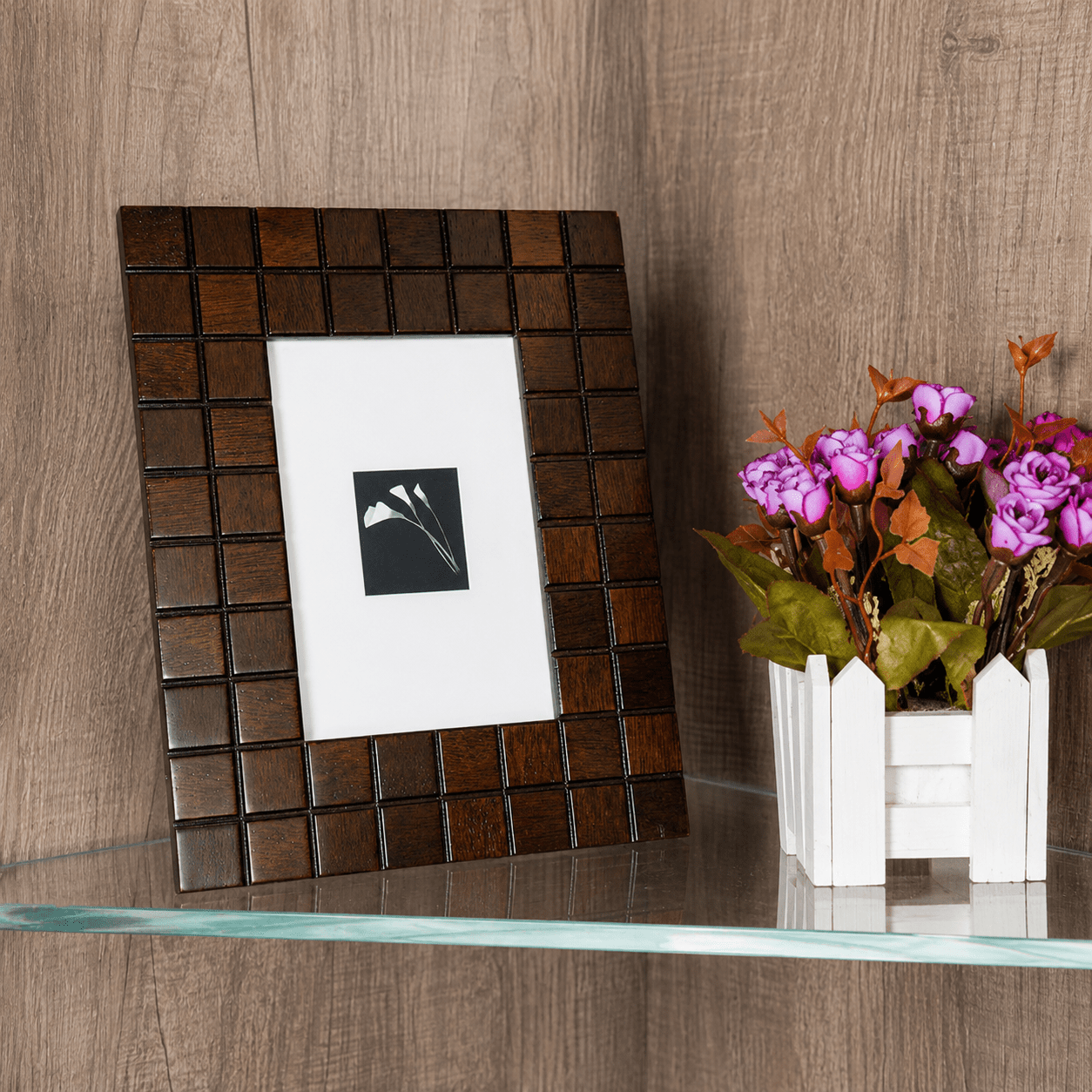 Wood Tile Table Frame – Home Decor Family Photo Frame Wood Tile Table Frame - Home Decor Family Photo Frame - Image 1
