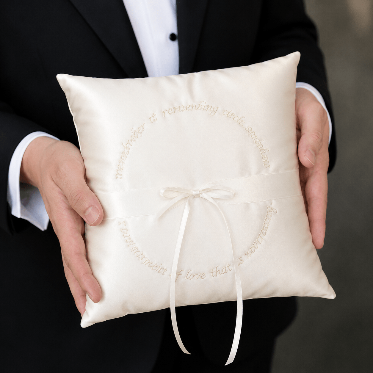 Ivory Verse Wedding Ring Bearer Ivory Verse Wedding Ring Bearer - Image 1