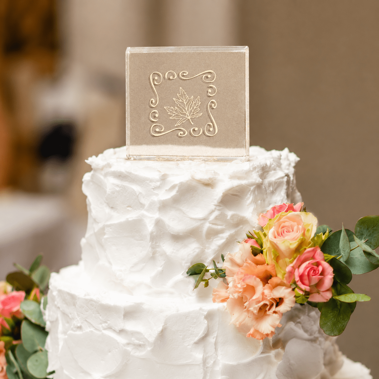 Nature Beauty Glass Wedding Cake Top Nature Beauty Glass Wedding Cake Top - Image 1