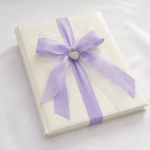 Wedding Memory Book with Crystal Heart Pendant