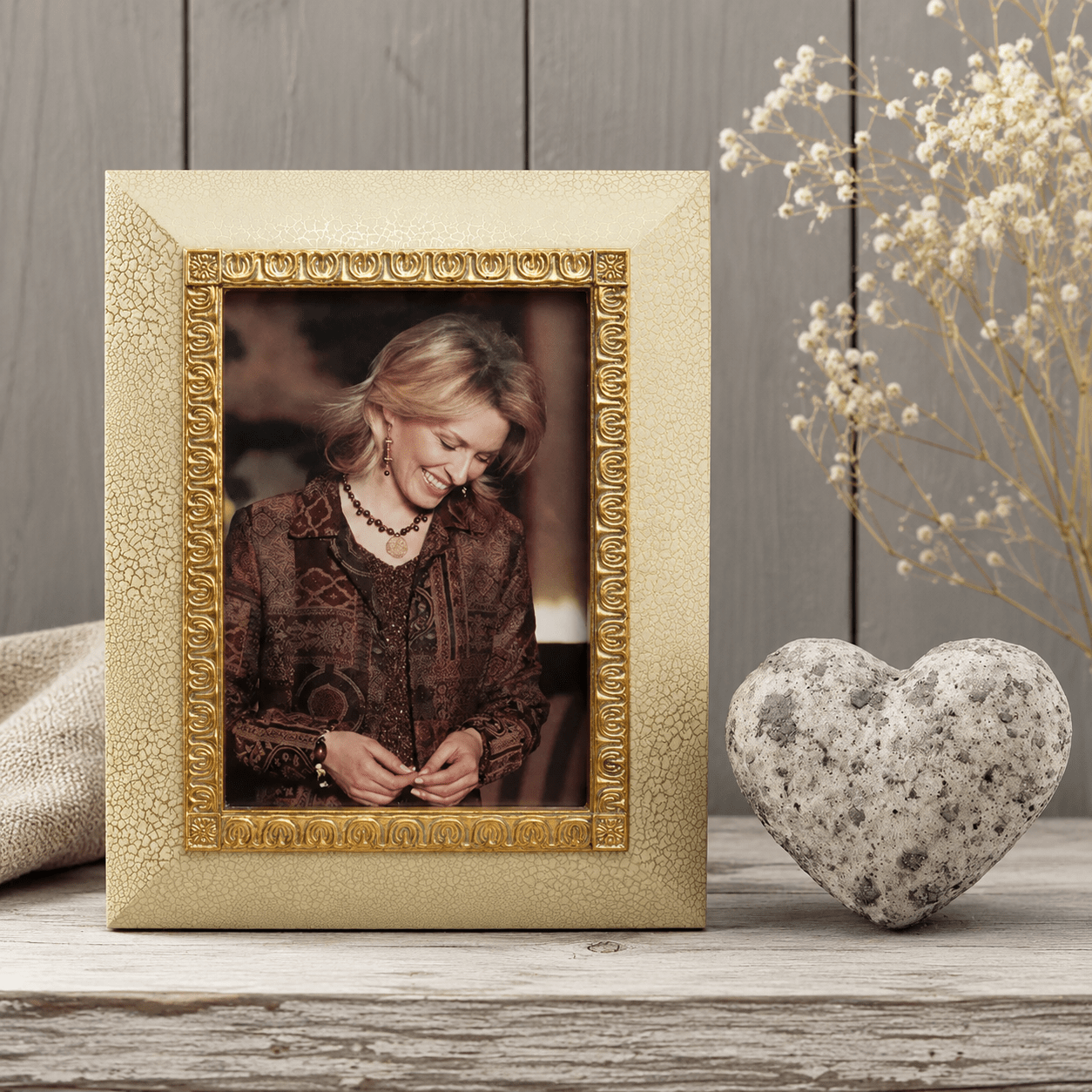 Antique Cream Gold Frame Antique Cream Gold Frame - Image 1