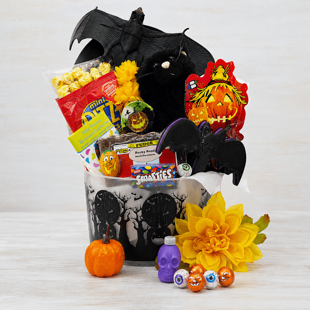 Bat Invasion Halloween Gift basket Bat Invasion Halloween Gift basket - Image 1