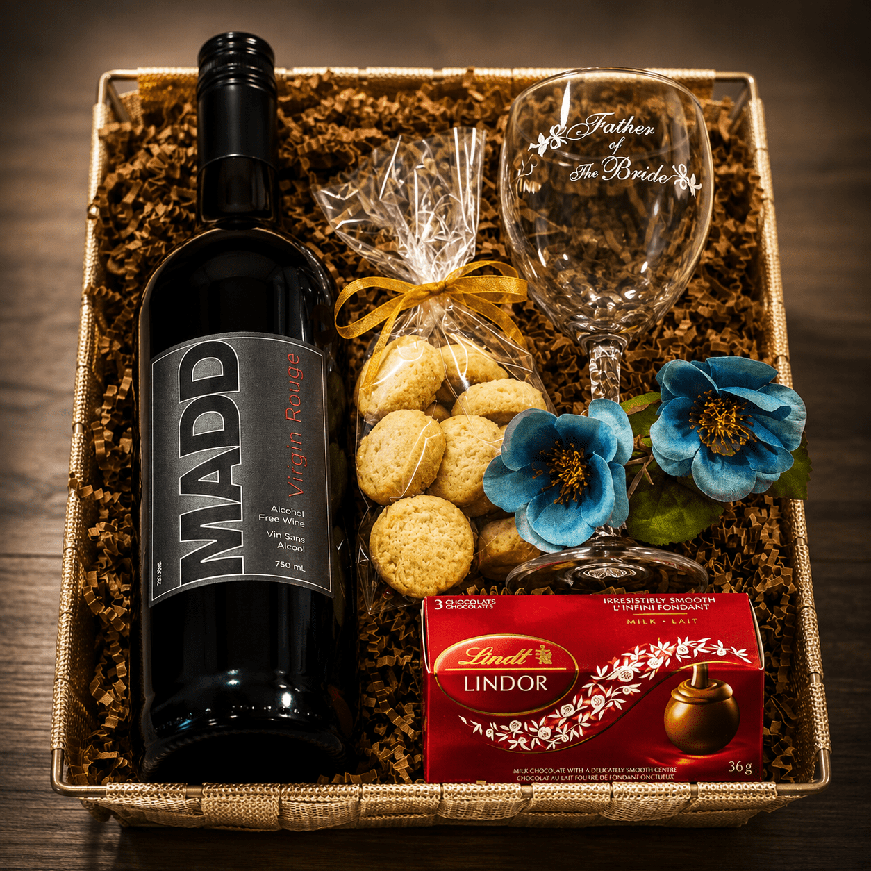 Father of the Bride Wine & Glass Gift Set Father of the Bride Wine & Glass Gift Set - Image 1