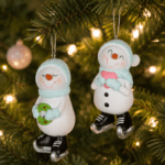 Blissful Skating Snowman Ornament