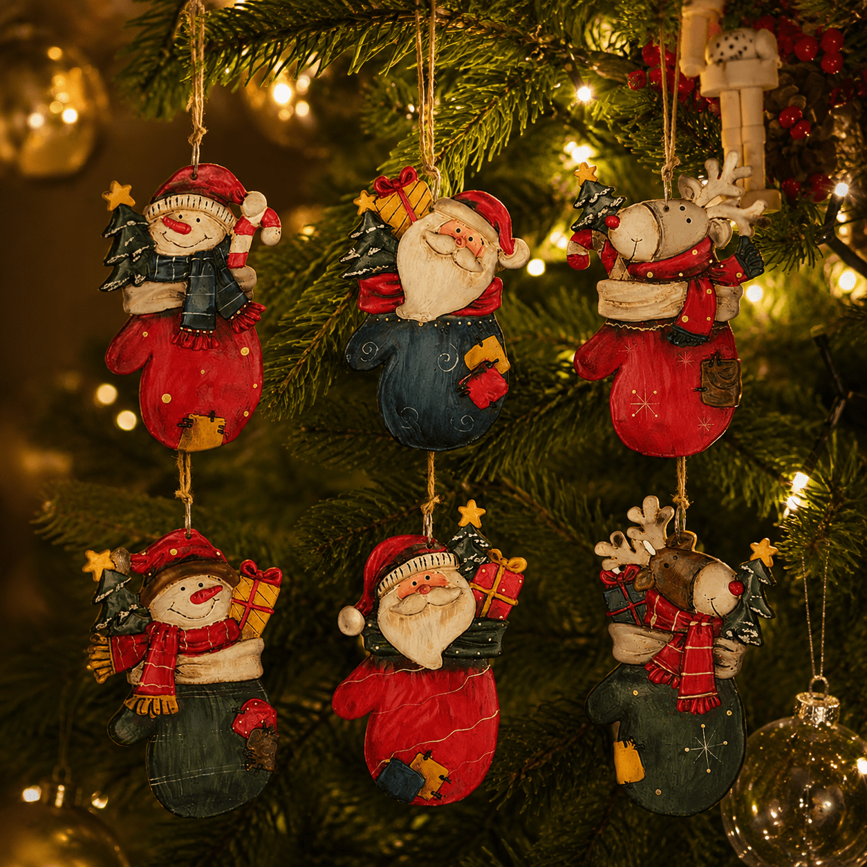 Festive Gloves Ornament Festive Gloves Ornament - Image 1