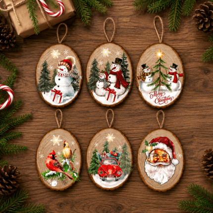 Santa / Snowman LED Ornament