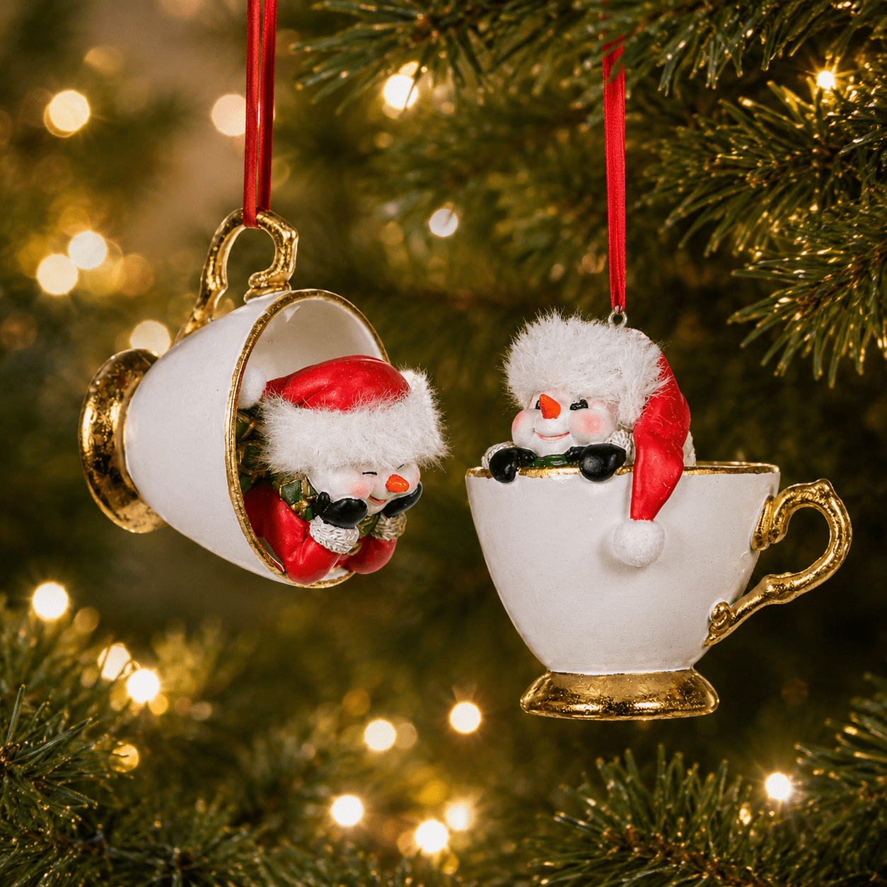 Snowman in Teacup Ornament Snowman in Teacup Ornament - Image 1