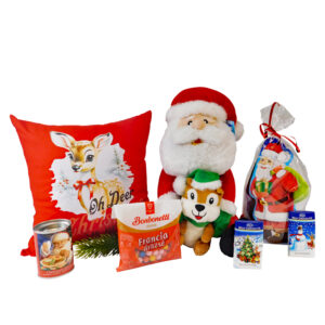 Chip and Claus With Reindeer Pillow