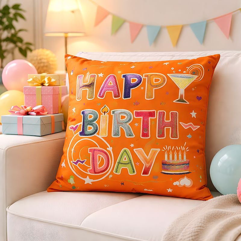 Happy Birthday Glow Pillow