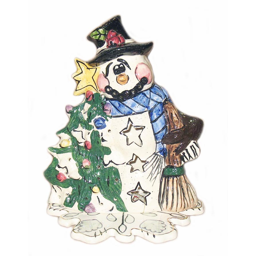 006-CL20027_3.jpg Snowman Ceramic Night Light - Only 2 available! - Image 1
